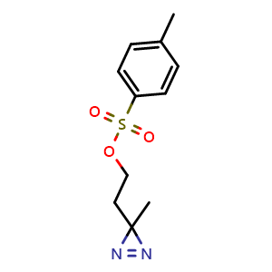 Chemical structure of 2-(3-Methyl-3H-diazirin-3-yl)ethyl 4-methylbenzenesulfonate , CAS 25055-84-9, AChemBlock U132407