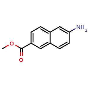 Chemical structure of Methyl 6-amino-2-naphthoate , CAS 5159-59-1, AChemBlock U132412