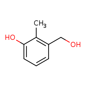 Chemical structure of 3-(Hydroxymethyl)-2-methylphenol , CAS 54874-26-9, AChemBlock U132413