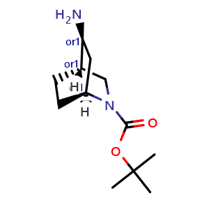 Chemical structure of tert-butyl endo-5-amino-2-azabicyclo[2.2.2]octane-2-carboxylate , CAS 1638771-82-0, AChemBlock U132442