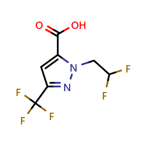 2-(2,2-difluoroethyl)-5-(trifluoromethyl)pyrazole-3-carboxylic acid
