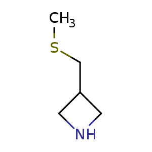 Chemical structure of 3-(methylsulfanylmethyl)azetidine , CAS 1016317-91-1, AChemBlock U132487