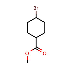 Chemical structure of methyl 4-bromocyclohexanecarboxylate , CAS 101654-20-0, AChemBlock U132488