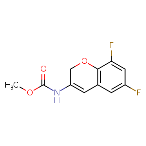 Chemical structure of methyl N-(6,8-difluoro-2H-chromen-3-yl)carbamate , CAS 1034001-13-2, AChemBlock U132503