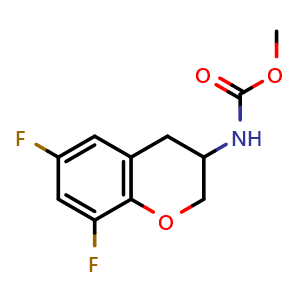 Chemical structure of methyl N-(6,8-difluorochroman-3-yl)carbamate , CAS 1034001-35-8, AChemBlock U132504