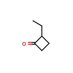 Chemical structure of 2-ethylcyclobutanone , CAS 10374-14-8, AChemBlock U132505