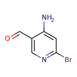 Chemical structure of 4-amino-6-bromo-pyridine-3-carbaldehyde , CAS 1060809-69-9, AChemBlock U132532