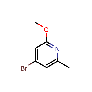 Chemical structure of 4-bromo-2-methoxy-6-methyl-pyridine , CAS 1083169-00-9, AChemBlock U132543