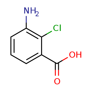 Chemical structure of 3-amino-2-chlorobenzoic acid , CAS 108679-71-6, AChemBlock U132545