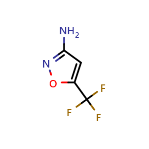 Chemical structure of 5-(trifluoromethyl)isoxazol-3-amine , CAS 110234-43-0, AChemBlock U132559
