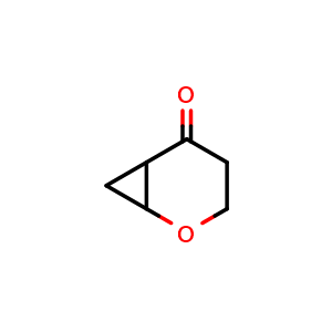 Chemical structure of 2-oxabicyclo[4.1.0]heptan-5-one , CAS 111292-46-7, AChemBlock U132565