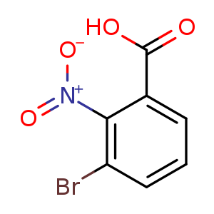 Chemical structure of 3-bromo-2-nitrobenzoic acid , CAS 116529-61-4, AChemBlock U132599