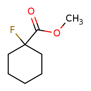 Chemical structure of methyl 1-fluorocyclohexanecarboxylate , CAS 117169-32-1, AChemBlock U132604