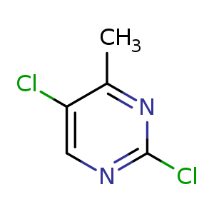 Chemical structure of 2,5-dichloro-4-methyl-pyrimidine , CAS 1192064-63-3, AChemBlock U132623