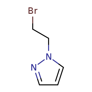 Chemical structure of 1-(2-bromoethyl)pyrazole , CAS 119291-22-4, AChemBlock U132625