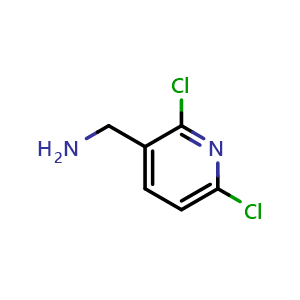 Chemical structure of (2,6-dichloro-3-pyridyl)methanamine , CAS 120739-71-1, AChemBlock U132648