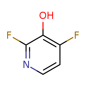 Chemical structure of 2,4-difluoropyridin-3-ol , CAS 1211515-53-5, AChemBlock U132651