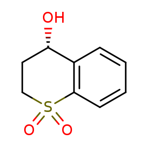 Chemical structure of (4S)-1,1-dioxo-3,4-dihydro-2H-thiochromen-4-ol , CAS 1211548-70-7, AChemBlock U132653