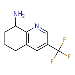 Chemical structure of 3-(trifluoromethyl)-5,6,7,8-tetrahydroquinolin-8-amine , CAS 1211588-42-9, AChemBlock U132656