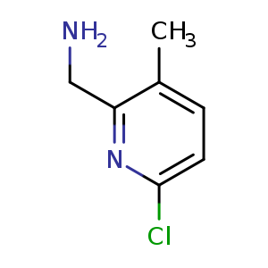 Chemical structure of (6-chloro-3-methyl-2-pyridyl)methanamine , CAS 1211590-08-7, AChemBlock U132657