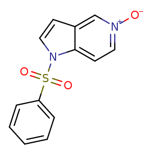 Chemical structure of 1-(benzenesulfonyl)-5-oxido-pyrrolo[3,2-c]pyridin-5-ium , CAS 1257294-39-5, AChemBlock U132722