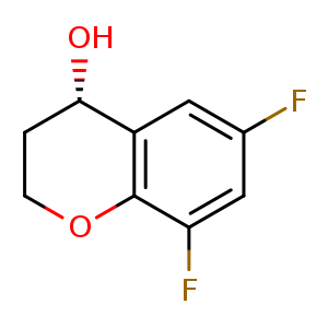 Chemical structure of (4S)-6,8-difluorochroman-4-ol , CAS 1270301-86-4, AChemBlock U132748