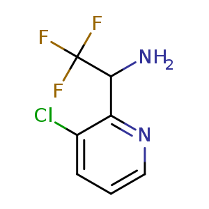 Chemical structure of 1-(3-chloro-2-pyridyl)-2,2,2-trifluoro-ethanamine , CAS 1270393-54-8, AChemBlock U132749