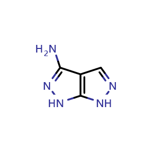 Chemical structure of 1,6-dihydropyrazolo[3,4-c]pyrazol-4-amine , CAS 128854-05-7, AChemBlock U132762