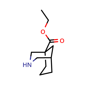 Chemical structure of ethyl 3-azabicyclo[3.3.1]nonane-1-carboxylate , CAS 1330766-09-0, AChemBlock U132793