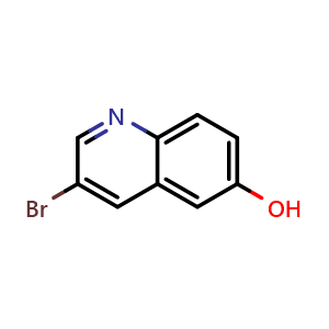Chemical structure of 3-bromoquinolin-6-ol , CAS 13669-57-3, AChemBlock U132839