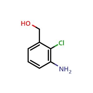 Chemical structure of (3-amino-2-chloro-phenyl)methanol , CAS 136774-74-8, AChemBlock U132845