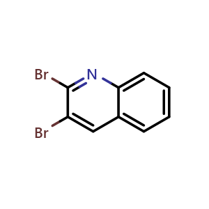 Chemical structure of 2,3-dibromoquinoline , CAS 13721-00-1, AChemBlock U132860