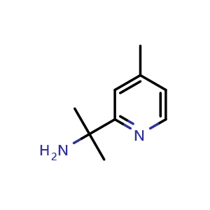 Chemical structure of 2-(4-methyl-2-pyridyl)propan-2-amine , CAS 1401526-15-5, AChemBlock U132909