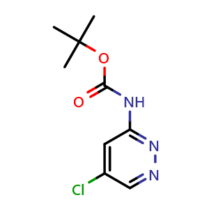 Chemical structure of tert-butyl N-(5-chloropyridazin-3-yl)carbamate , CAS 1416146-93-4, AChemBlock U132923