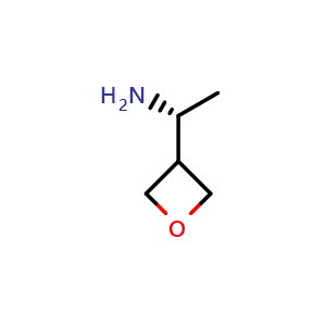 Chemical structure of (1R)-1-(oxetan-3-yl)ethanamine , CAS 1426426-79-0, AChemBlock U132940