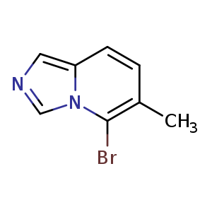 Chemical structure of 5-bromo-6-methyl-imidazo[1,5-a]pyridine , CAS 1427326-76-8, AChemBlock U132943