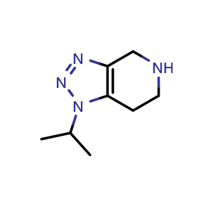 Chemical structure of 1-isopropyl-4,5,6,7-tetrahydrotriazolo[4,5-c]pyridine , CAS 1466053-31-5, AChemBlock U132970