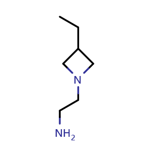 Chemical structure of 2-(3-ethylazetidin-1-yl)ethanamine , CAS 1508348-14-8, AChemBlock U132987