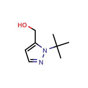 Chemical structure of (2-tert-butylpyrazol-3-yl)methanol , CAS 1510041-94-7, AChemBlock U132991