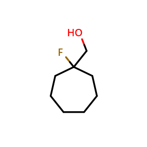 Chemical structure of (1-fluorocycloheptyl)methanol , CAS 1554145-88-8, AChemBlock U133035