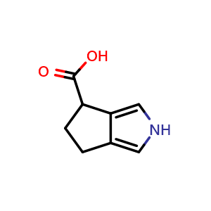 Chemical structure of 2,4,5,6-tetrahydrocyclopenta[c]pyrrole-4-carboxylic acid , CAS 1557732-84-9, AChemBlock U133046