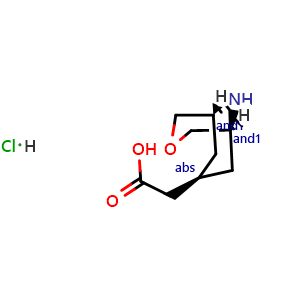 Chemical structure of 2-[exo-3-oxa-9-azabicyclo[3.3.1]nonan-7-yl]acetic acid hydrochloride , CAS 1630906-95-4, AChemBlock U133105