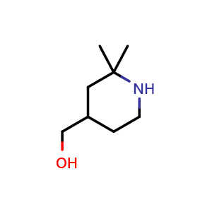 Chemical structure of (2,2-dimethyl-4-piperidyl)methanol , CAS 1780092-24-1, AChemBlock U133183