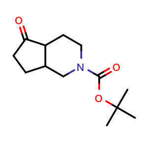 Chemical structure of tert-butyl 5-oxo-3,4,4a,6,7,7a-hexahydro-1H-cyclopenta[c]pyridine-2-carboxylate , CAS 1781777-48-7, AChemBlock U133206