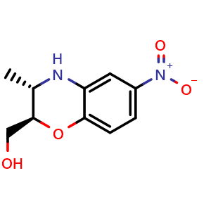Chemical structure of [(2R,3S)-3-methyl-6-nitro-3,4-dihydro-2H-1,4-benzoxazin-2-yl]methanol , CAS 1799657-83-2, AChemBlock U133268