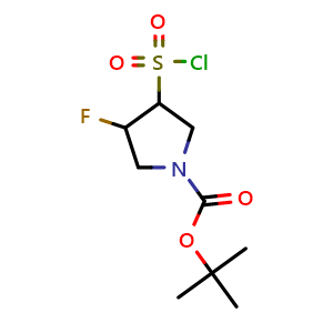 tert-butyl 3-chlorosulfonyl-4-fluoro-pyrrolidine-1-carboxylate