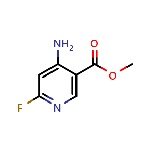 Chemical structure of methyl 4-amino-6-fluoro-pyridine-3-carboxylate , CAS 1806662-80-5, AChemBlock U133289
