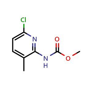 Chemical structure of methyl N-(6-chloro-3-methyl-2-pyridyl)carbamate , CAS 1824432-08-7, AChemBlock U133346