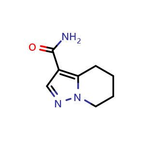 Chemical structure of 4,5,6,7-tetrahydropyrazolo[1,5-a]pyridine-3-carboxamide , CAS 1866182-74-2, AChemBlock U133374