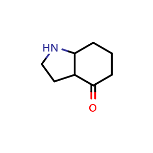 Chemical structure of 1,2,3,3a,5,6,7,7a-octahydroindol-4-one , CAS 18873-71-7, AChemBlock U133382